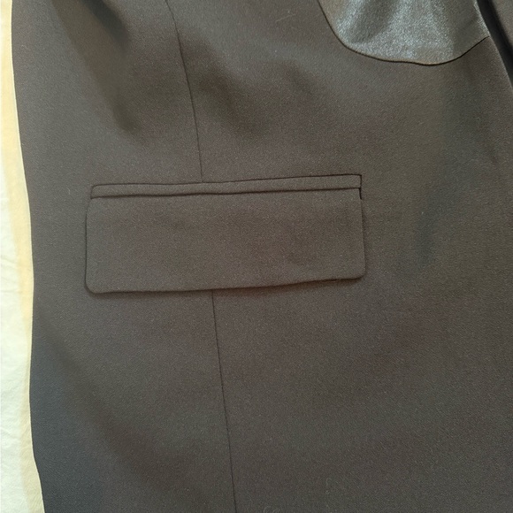 Muse Professional Shawl Collar Hip Length Long Sleeve Blazer Black R13 - Picture 8 of 14